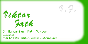 viktor fath business card