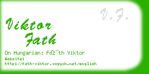 viktor fath business card
